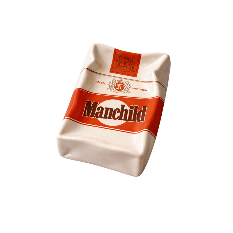 Manchild Crushed Cigarette Box Ceramic Tray