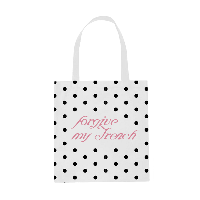 Forgive My French Polka Dot Tote